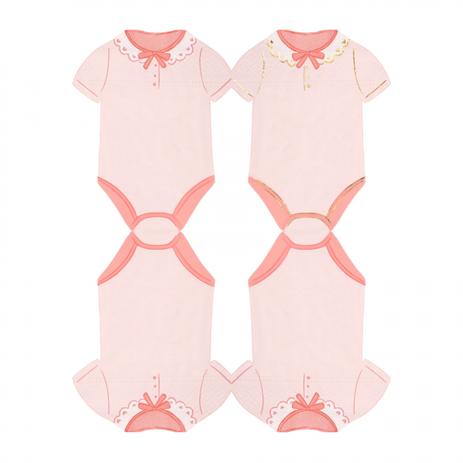 Парти салфетки Бебе момиче боди, 16,5х13 см, 10 бр. в пакет /Pp/