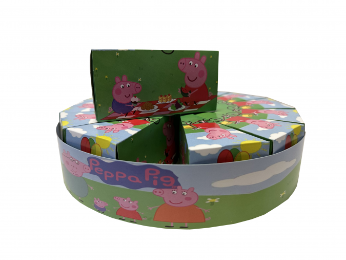 Комплект 13 парчета /заготовки за хартиена торта Пепа Пиг, с вкл. ринг за декорация /Mr/