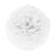 Помпон от бяла тишу хартия 35 см /Pp/