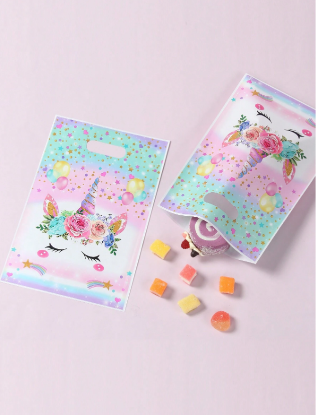 Подаръчни торбички, пликове за сладки Еднорог,16х25см, 25 бр. /Ch/