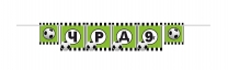 Персонализиран банер Честит Рожден Ден Футбол, с включени 2 бр. декоративни флагчета бонус