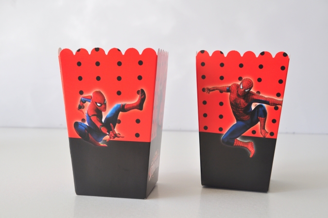 Кутийки за пуканки или сладки Спайдърмен - 8 бр. в пакет /Tr/