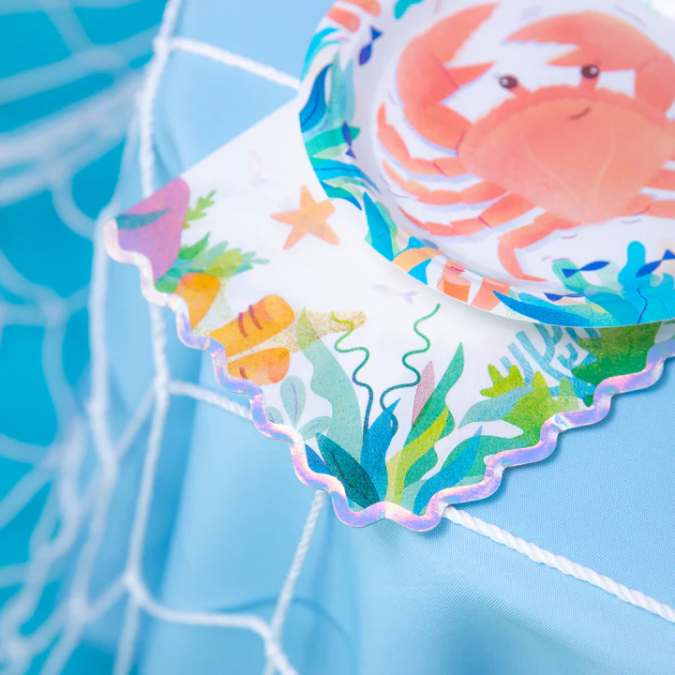 Парти салфетки Океан, подводен свят, русалка, 33х33 см, 10бр. в опаковка /Pp/