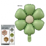 Фолиев балон Цвете, цвят зелен 48 см /Km/