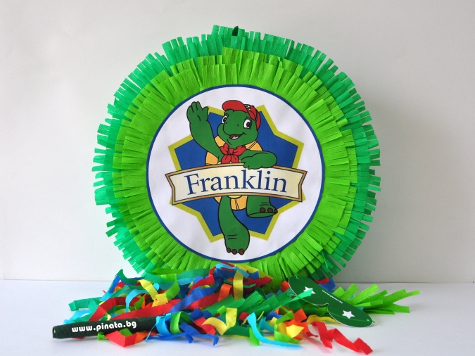 Пинята Костенурката Франклин, две лица 40х40 см