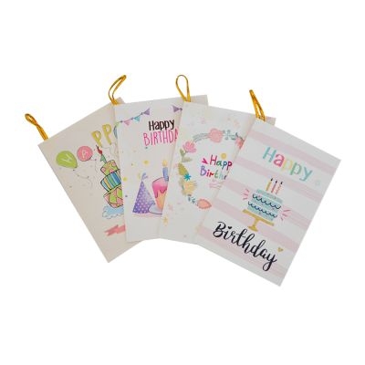 Мини поздравителна картичка, Happy Birthday, 9x6см, различни стилове /Tr/