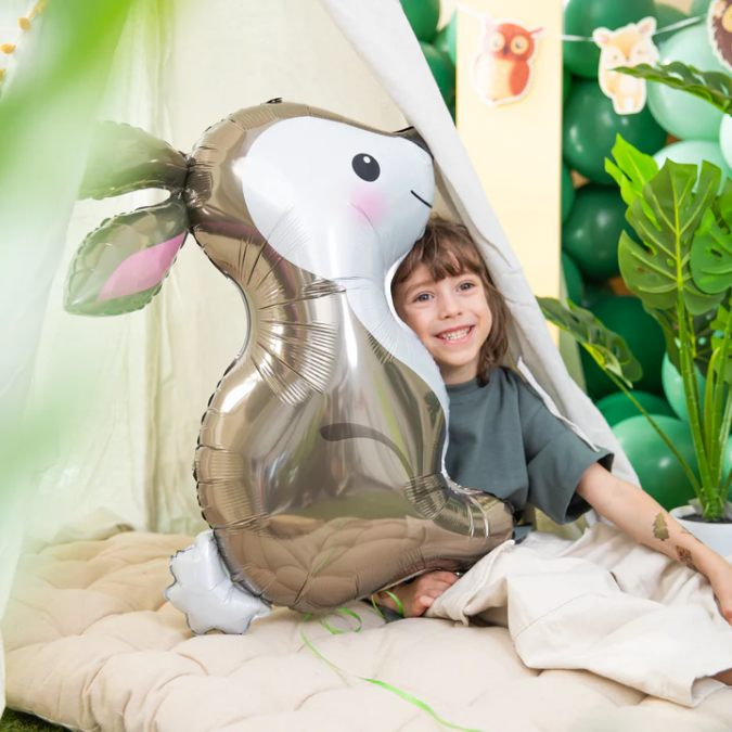 Фолиев балон Заек, горски животни, свободностоящ, 80см /Pp/