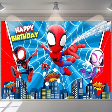 Винил за фон Спайди и невероятните му приятели, размер 150х100см /Ch/