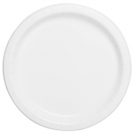 Хартиена чинийка бяла, 23 см, 8 бр. в опаковка /Gd/