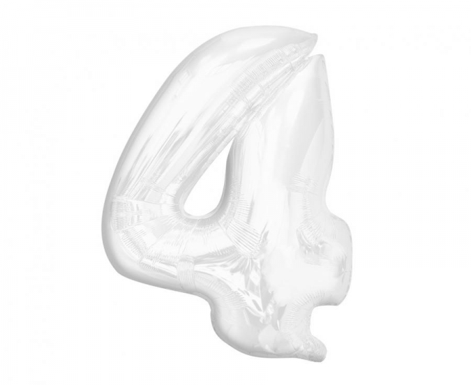 Фолиев балон цифра 7, цвят бял, 92 см /Gd/