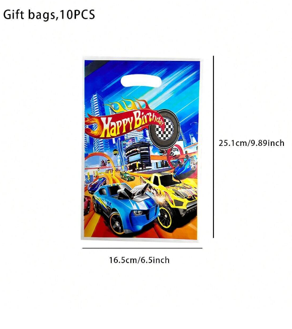 Подаръчни торбички, пликове за сладки Хот Уилс,12х27см, 10 бр. в опаковка /Ch/