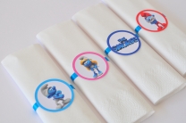 Парти салфетки Смърфовете, 33х33 см, 6 бр. пакет