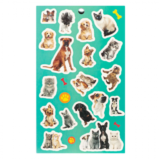 Стикери 42бр. Кучета и котки, с подарък албум /Mb/