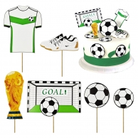 Топери за мъфини и торта Футбол Goal, 6 брoя /Gx/