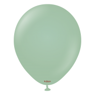 Балон цвят зимно зелено / Winter green, Калисан, диаметър 30 см, 10 бр. в пакет