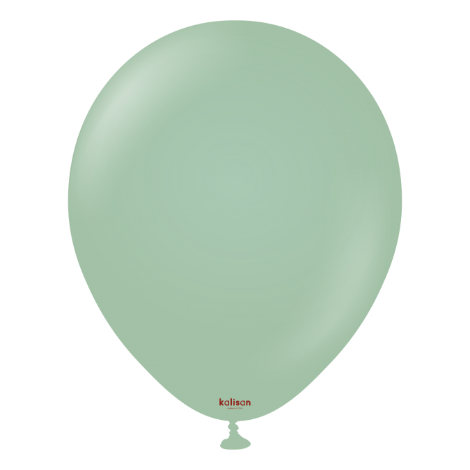 Балон цвят зимно зелено / Winter green, Калисан, диаметър 30 см, 10 бр. в пакет