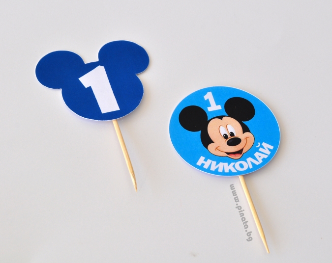 Топер за мъфини Мики Маус, 6 бр. в опаковка