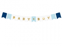 Банер гирлянд за Бебе Момче с надпис Baby Boy, 1,60 м
