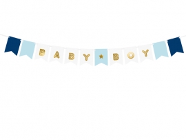 Банер гирлянд за Бебе Момче с надпис Baby Boy, 1,60 м