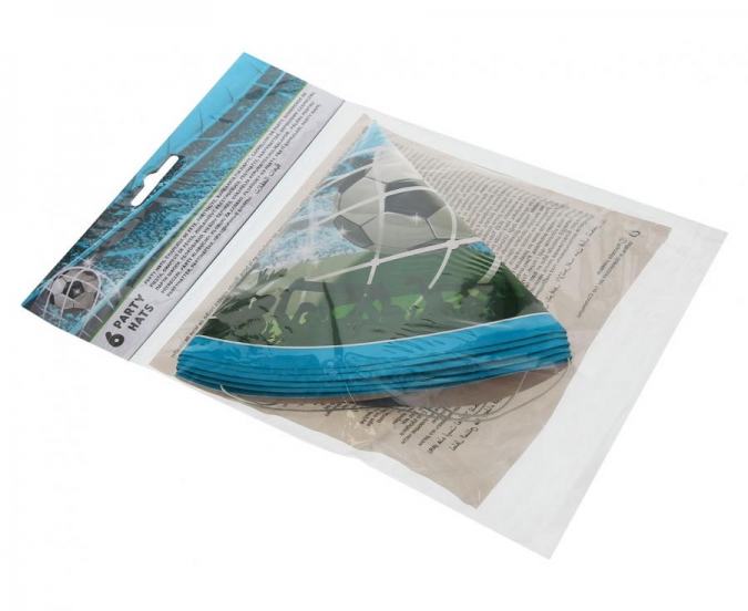 Парти шапка Футбол,  6 бр. в опаковка /Gd/