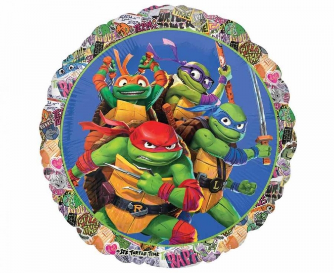 Фолиев балон Костенурките Нинджа, 43 см /Gd/