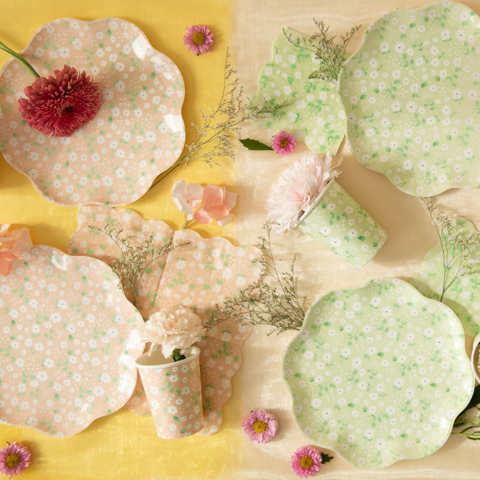 Хартиена чашка Цветя, 270 мл, 6 бр. в опаковка /Pp/