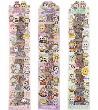 Стикери Лабубу, 2 листа, 72броя /Pe/