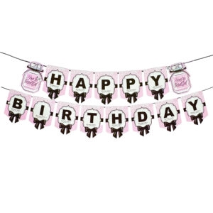 Банер гирлянд Дамско парти, Панделки, Happy Birthday, 2,5м. /Pe/