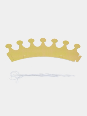 Корона, златна брокат, 10бр. пакет /Pe/