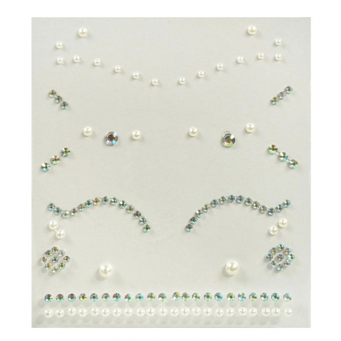 Самозалепващи стикери за лице кристали и перли /Mb/