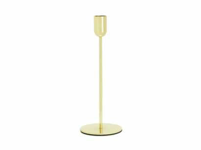 Свещник цвят злато, 22х8см /Pd/