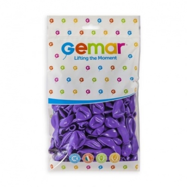 Балон цвят Лилав, Purple, диаметър 30 см, 100 бр. в пакет, Gemar G110 #008 /Uk/