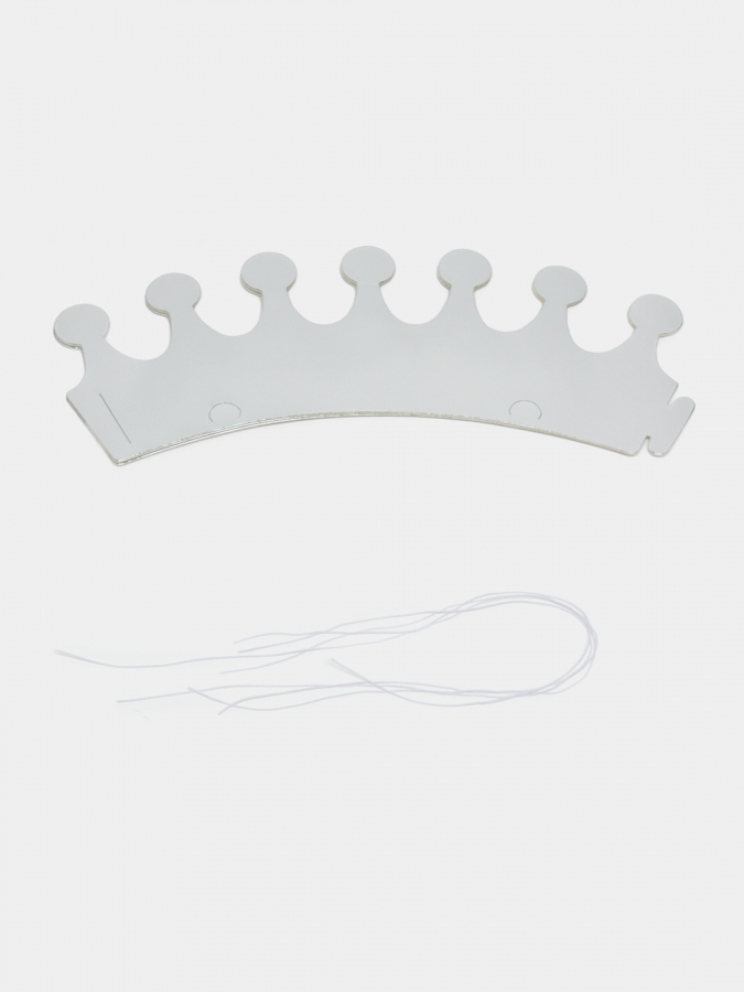 Корона, сребърна брокат, 10бр. пакет /Pe/