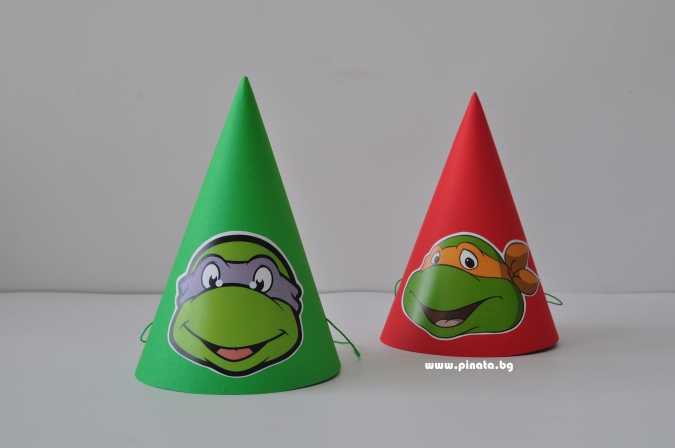 Парти шапка Костенурките Нинджа, 3 бр. в опаковка