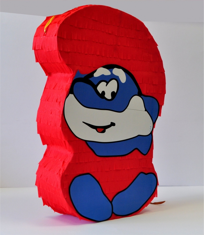 Пинята фигура Татко Смърф 51х33см