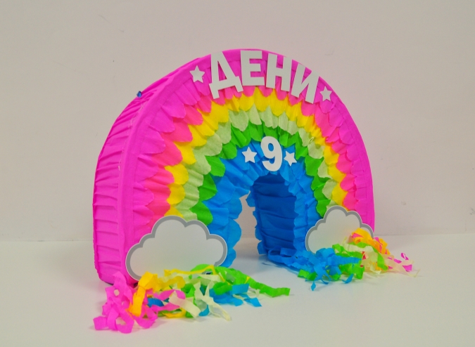 Пинята Дъга две лица, ширина  55 см