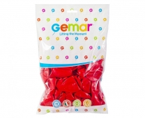 Балон цвят червен / Red, диаметър 26 см, 100 бр. в пакет, Gemar G90 #045