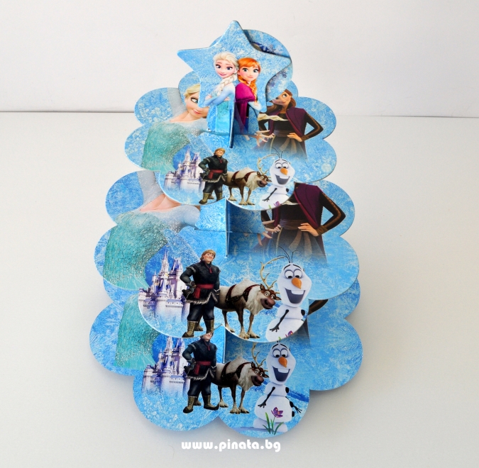 Стойка за мъфини Елза и Ана Замръзналото Кралство, три нива /Gx/