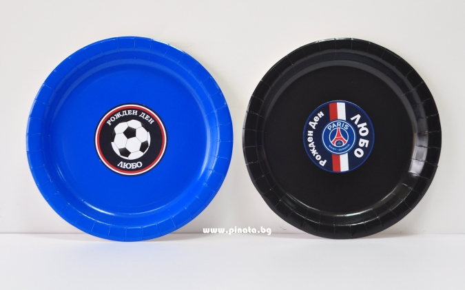 Персонализирана хартиена парти чинийка ПСЖ /Пари Сен Жермен, 6бр. пакет