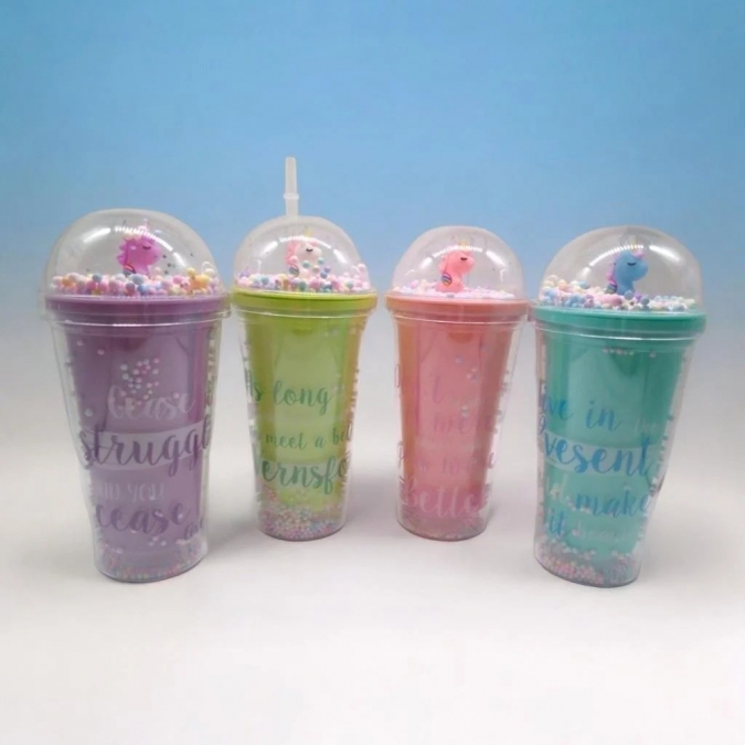 Дизайнерска пластмасова чаша Еднорог /Tr/