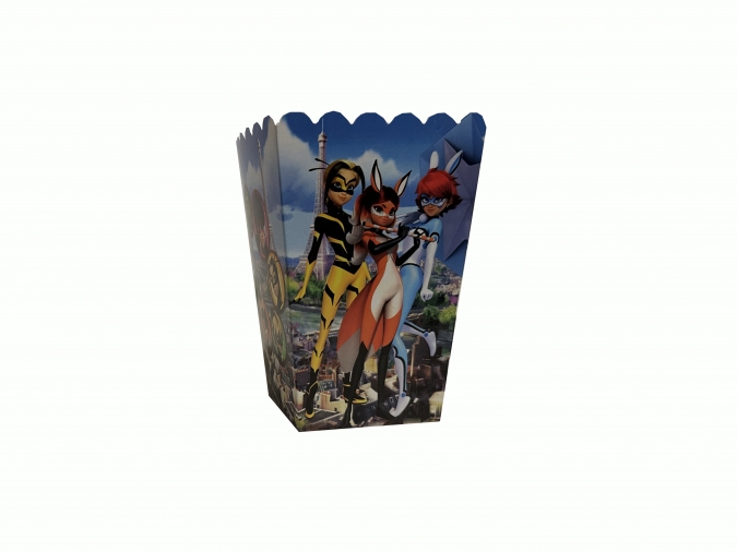 Кутийки за пуканки или сладки Калинката и Котарака - 5 бр. в пакет /Mr/