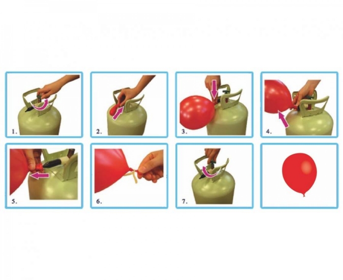 Бутилка с хелий за надуване на до 30 балона  /Gd/