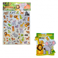 Стикери 56бр. Сафари, диви животни с подарък албум /Mb/