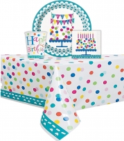 Хартиени парти чинийки Рожден Ден Конфети торта 23 см, / Confetti Cake 8 бр пакет