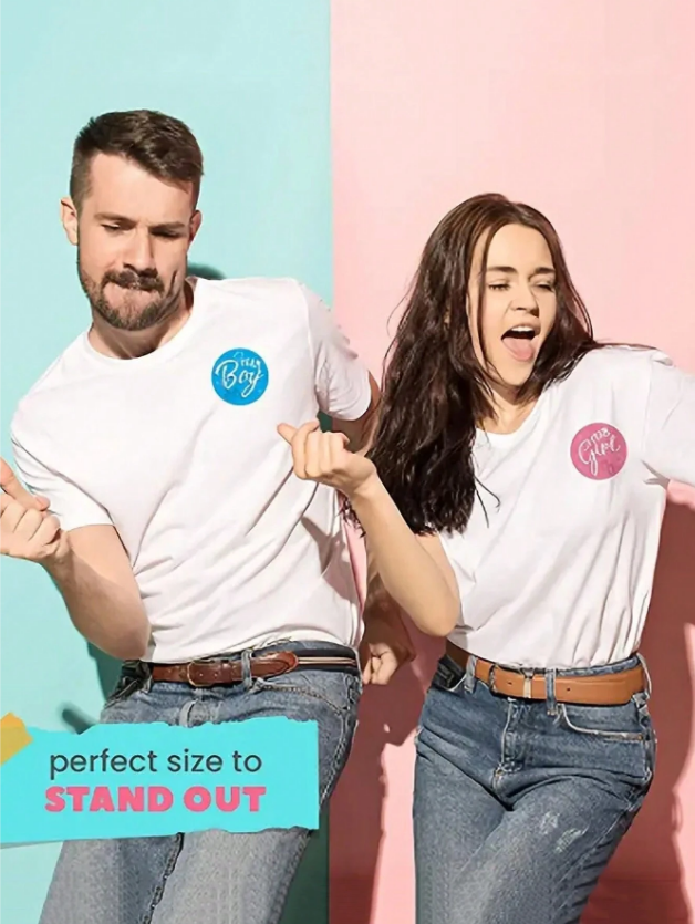 Стикери за разкриване на пола, сини, Team Boy, 12бр /Ch/