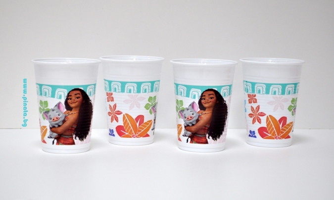 Пластмасова парти чашка Смелата Ваяна 200 мл, 8 бр. в опаковка