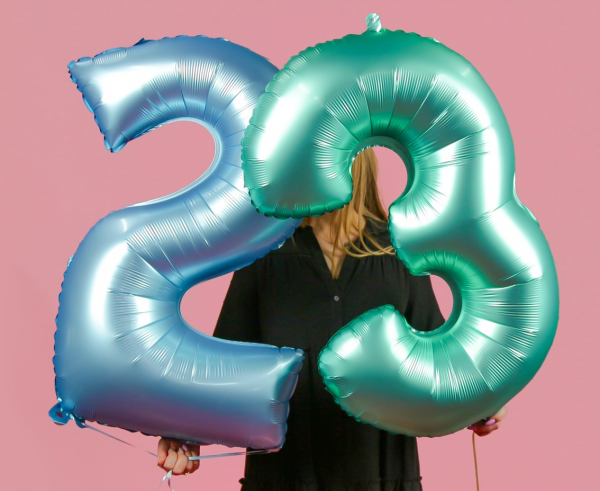 Фолиев балон цифра 0, цвят мента /зелен/ матов, 76 см височина /Gd/