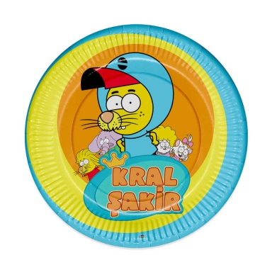Хартиена парти чинийка Крал Шакир / Kral Sakir 23 см, 8 бр. пакет