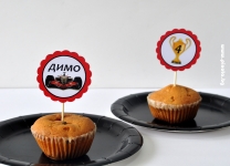 Топер за мъфини Формула 1, 6 бр. опаковка