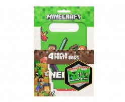 Подаръчни хартиени торбички Майнкрафт/Minecraft,  4 бр. в опаковка /Gd/